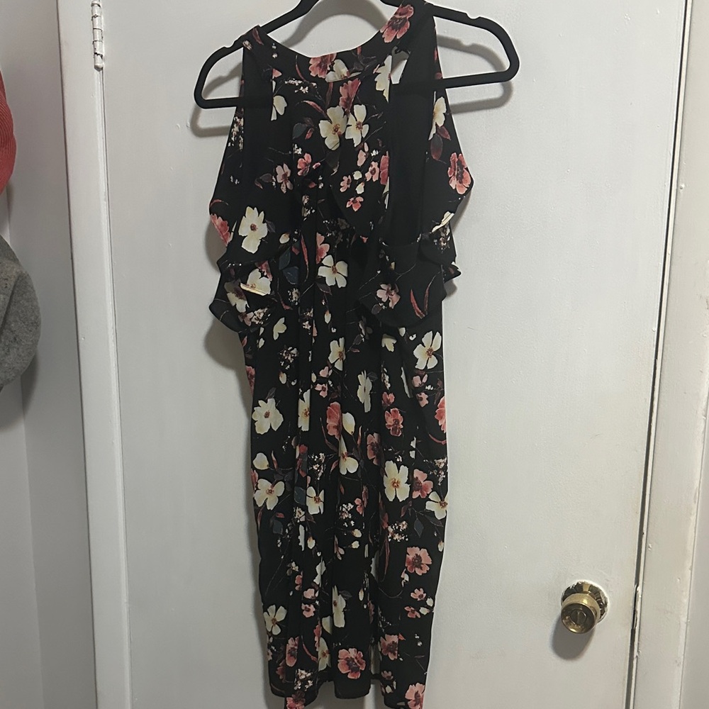 Maurices Black Floral Mini Dress